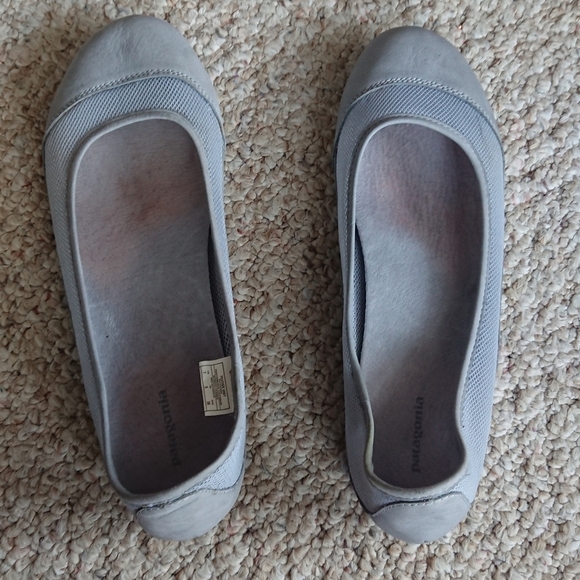 Patagonia Maha gray Breathe Black Nubuck Leather Ballet Flats size 7 - Picture 4 of 14